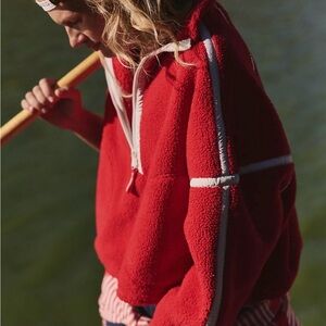 Cozy Red Fleece Sweater